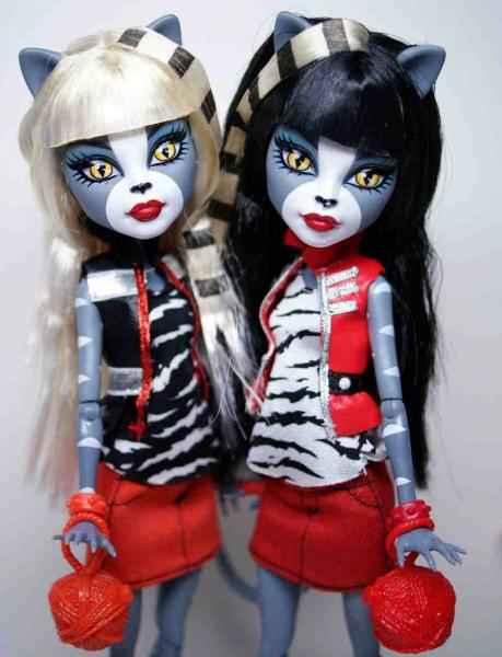 Monster High siostry Meowlody i Purrsephone Kotołak puzzle