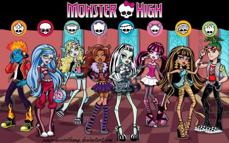 dziewczyny    i chłopcy   z  monster high puzzle