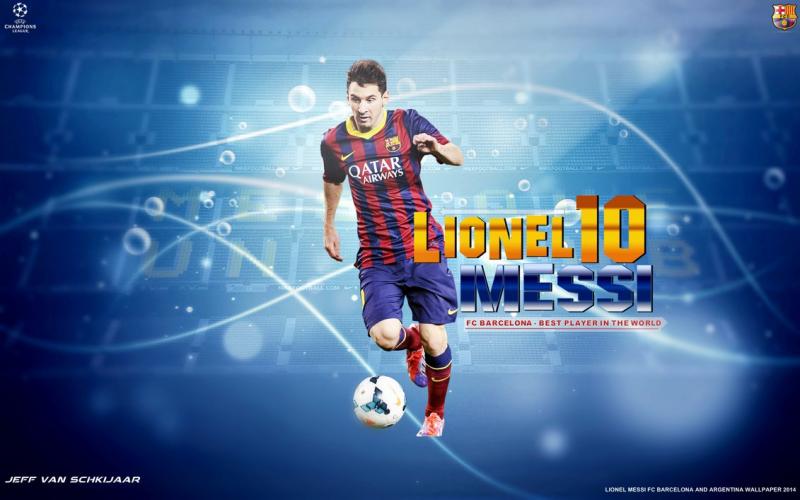 Lionel Messi w nowej koszulce Barcy puzzle